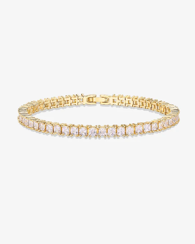 Sunny topaz bracelets for crisp clear sparkle -Princess Cut Tennis Bracelet