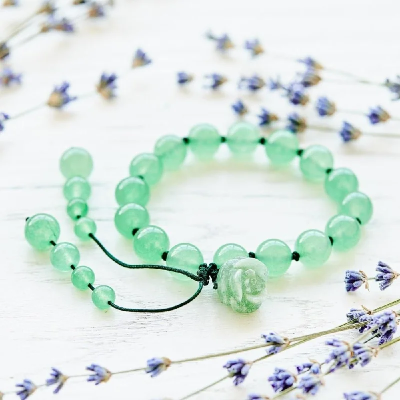 Modern acrylic bracelets with geometric bold shapes -Pure Rose Aventurine Bracelet