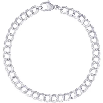 Simple knot bangles tying unity and strength -Rembrandt Childrens Charm Bracelet in Sterling Silver (6.25 inches)