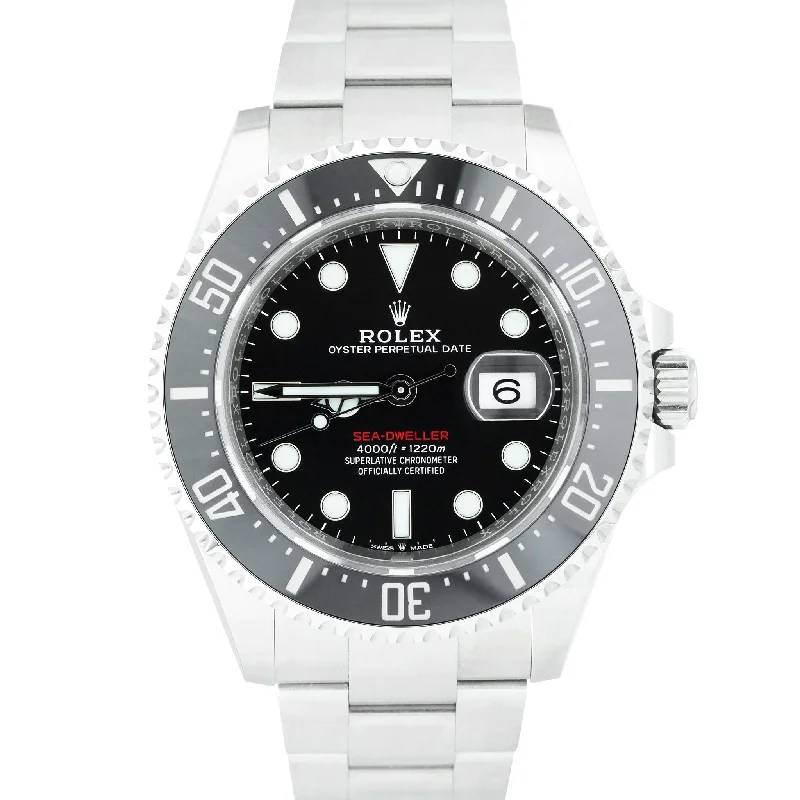 Men's watches with sleek black dials and contrasting white markers for a minimalist style -Rolex Red Sea-Dweller 43mm Mark II 50th Anniversary Stainless Steel Watch 126600