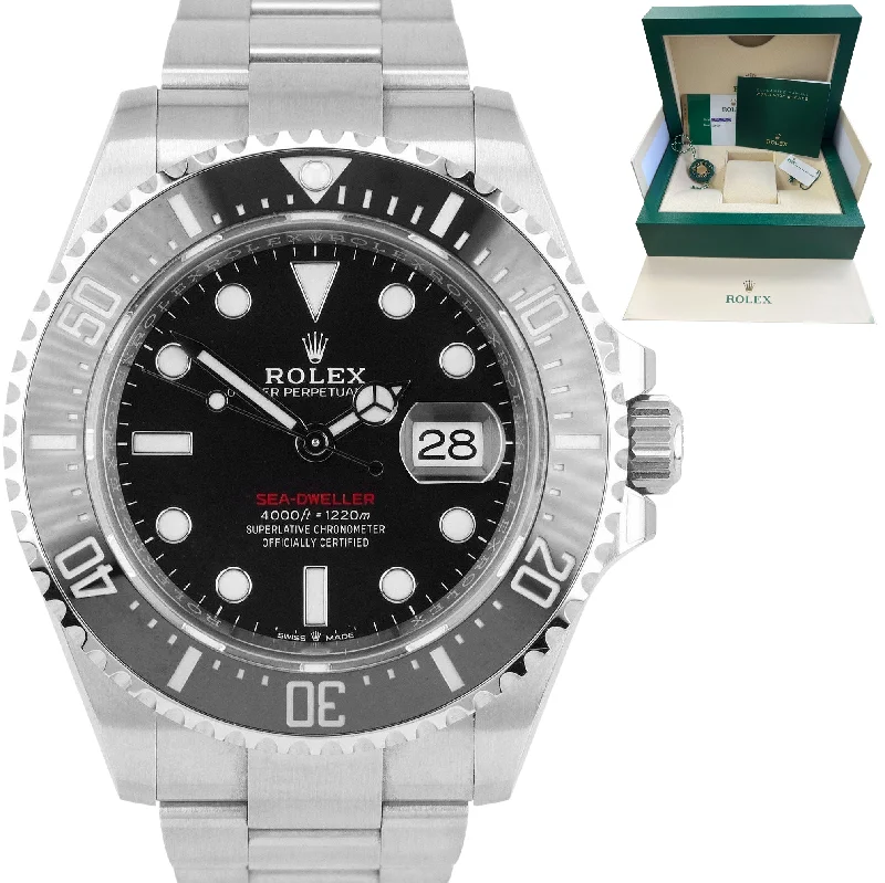 Rugged men's watches with shockproof features for those who need toughness and reliability -Rolex Sea-Dweller Black Stainless Mark II 50th-Anniversary 126600 43mm Watch BP