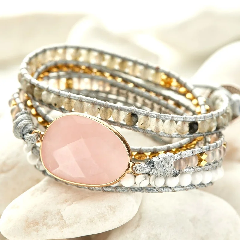 Sunny topaz bracelets for crisp clear sparkle -Rose Quartz Lover Bracelet