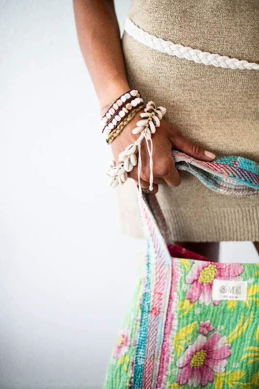 Vibrant amethyst bangles swaying with purple shimmer -Sandy Palms Wrap Bracelet