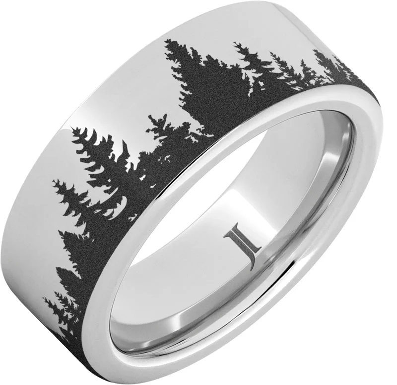 Exquisite diamond gemstone rings for proposal perfection -Serinium® Pine Forest Scene Ring