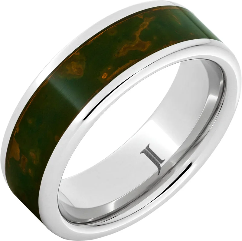 Crisp peridot gemstone rings with green brilliance -Serinium® Royal Copper™ Ring with Dark Green Patina