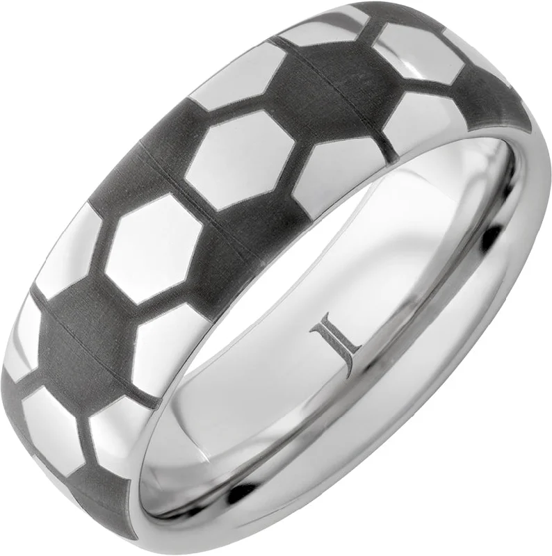 Shimmering opal gemstone rings with light dance -Serinium® Soccer Ball Ring