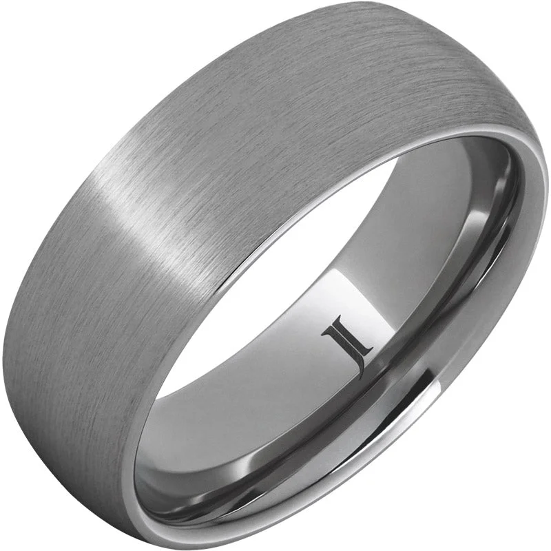 Clear topaz gemstone rings for cool elegance -Simplicity – Rugged Tungsten™ Dome Ring with Satin Finish