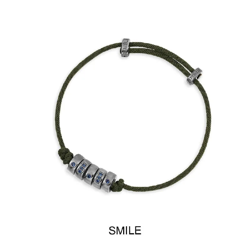 Hand-forged bracelets showcasing raw metal beauty -Smile Morse Code Nylon Adjustable Bracelet