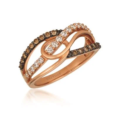 Brilliant diamond gemstone rings for unforgettable moments -Strawberry Gold Le Vian Twist Ring