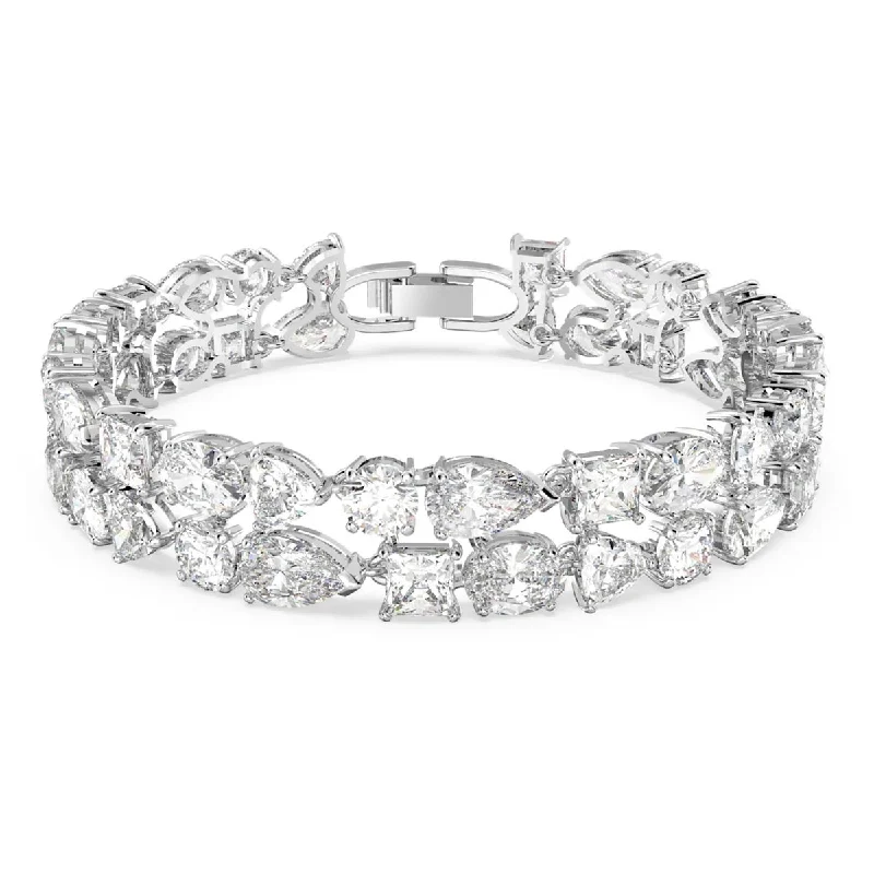 Luxurious leather bracelets perfect for edgy wrist style -Swarovski Crystal Deluxe Tennis Bracelet