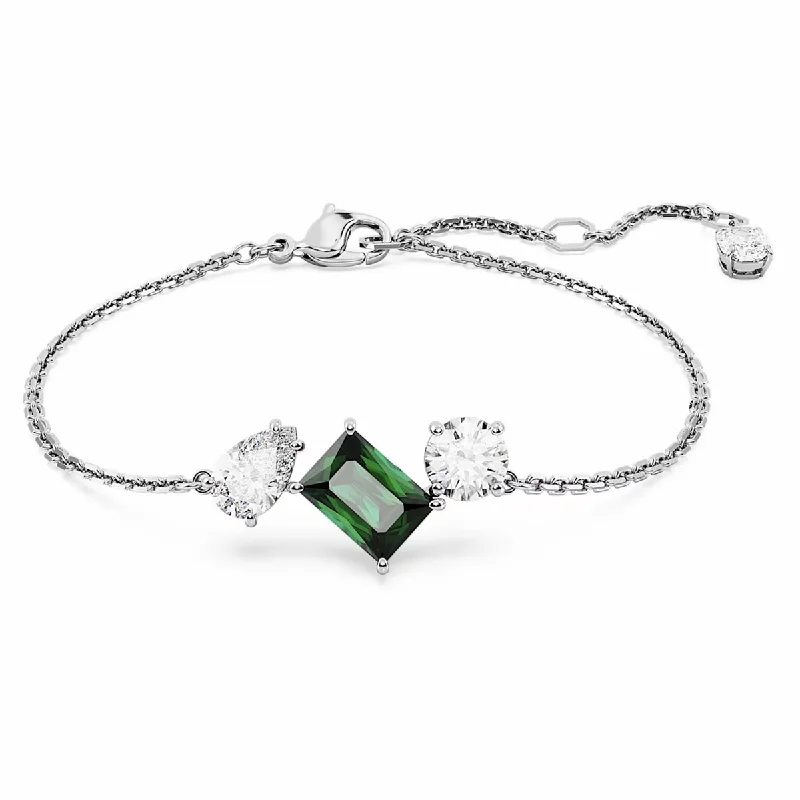 Radiant quartz bangles amplifying light and style -Swarovski Green Mesmera Bracelet