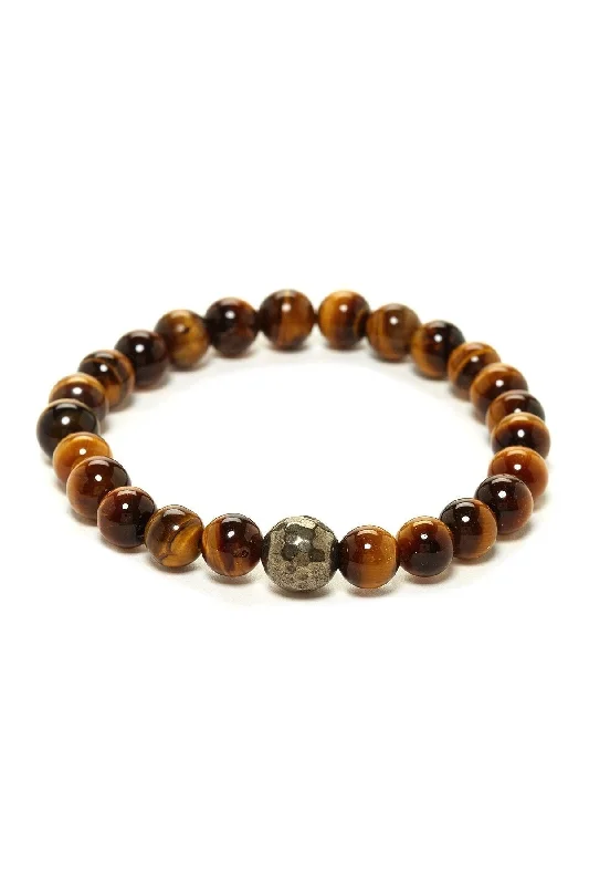 Rich obsidian bangles for dark bold statements -Tiger Eye Faceted Bracelet