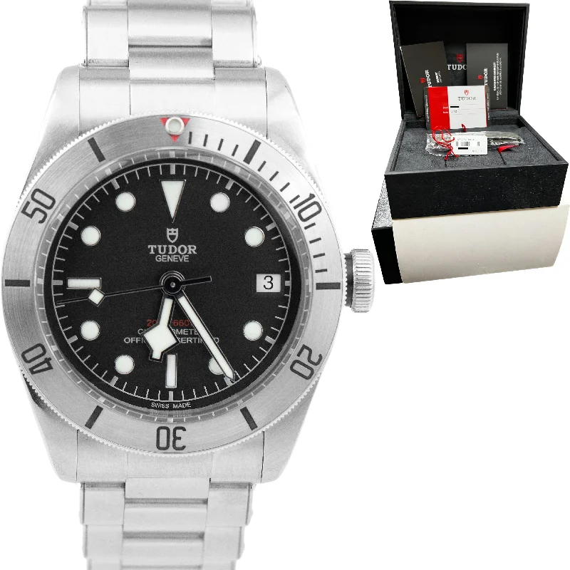 Durable men's watches with a rugged design and scratch-resistant features for ultimate protection -Tudor Black Bay Heritage 79730 Stainless Steel 41mm Automatic Watch BOX CARD