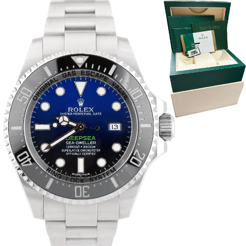 Men's watches with square faces and modern features for a futuristic and edgy look -UNPOLISHED Rolex Sea-Dweller Deepsea 'James Cameron' Blue 116660 44mm Watch CARD