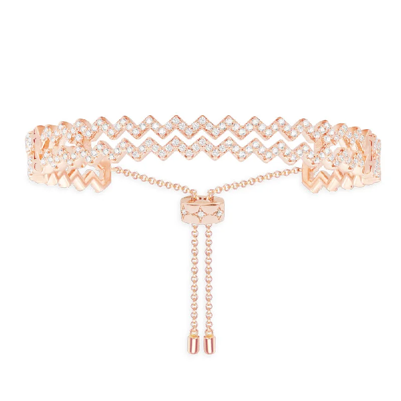 Shimmering diamond bracelets for dazzling evening wear -Up and Down Adjustable Bracelet