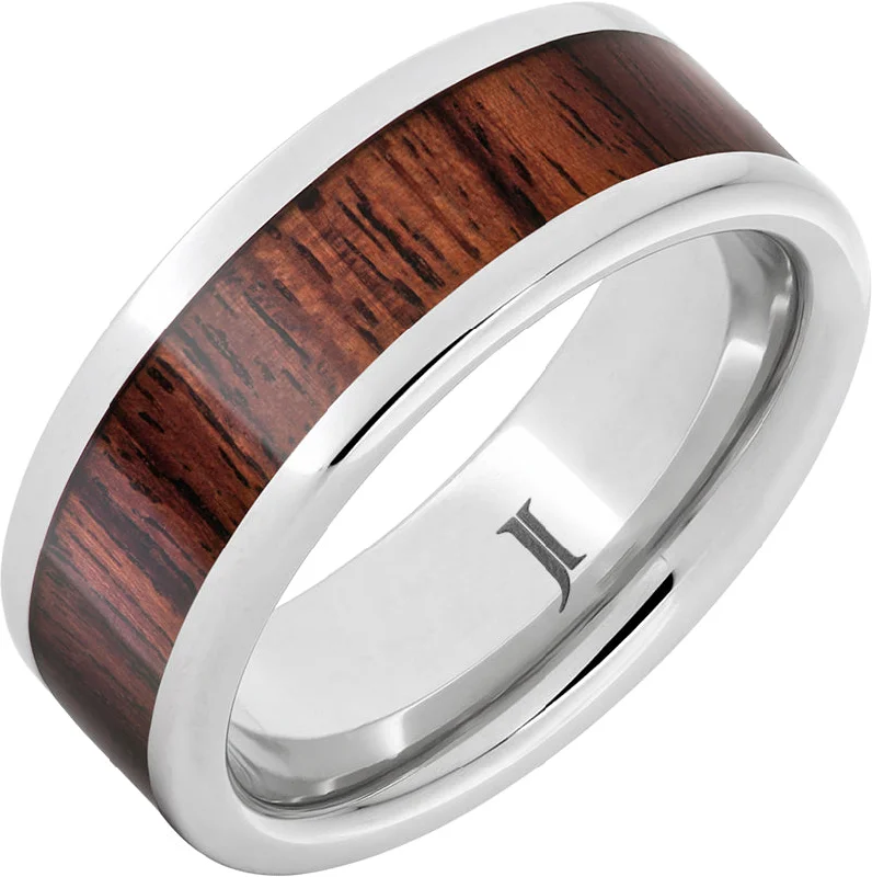 Fiery ruby gemstone rings igniting bold fashion -Yachtsman - Serinium® Kingwood Inlay Ring