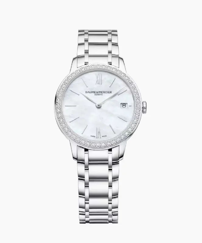 Men's automatic watches with self-winding movements for a traditional and reliable timepiece -BAUME & MERCIER-Classima 10478

QUARTZ WATCH, DATE DISPLAY, DIAMOND-SET - 31 MM M0A10478