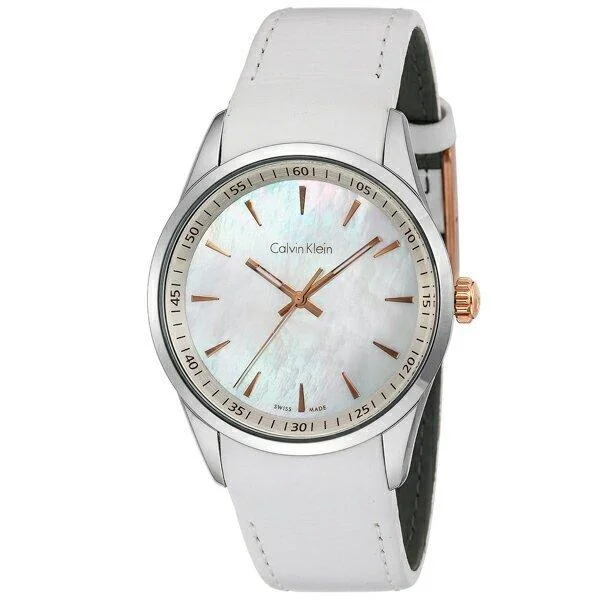 Stylish men's watches with custom engravings for personalized and meaningful gifts or accessories -BOLD WHITE MOTHER OF PEARL DIAL WATCH