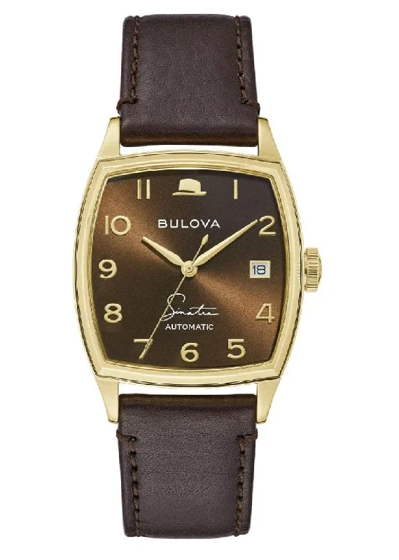 Digital men's watches with advanced features like GPS and fitness tracking for active lifestyles -Bulova-Bulova Young At Heart Brown Dial Brown Strap Automatic Watch 97B198