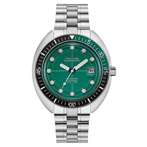 Men's watches with polished steel cases and leather bands for a sophisticated and timeless accessory -BULOVA OCEANOGRAPHER DEVIL DIVER LTD ED MEN'S WATCH 96B322