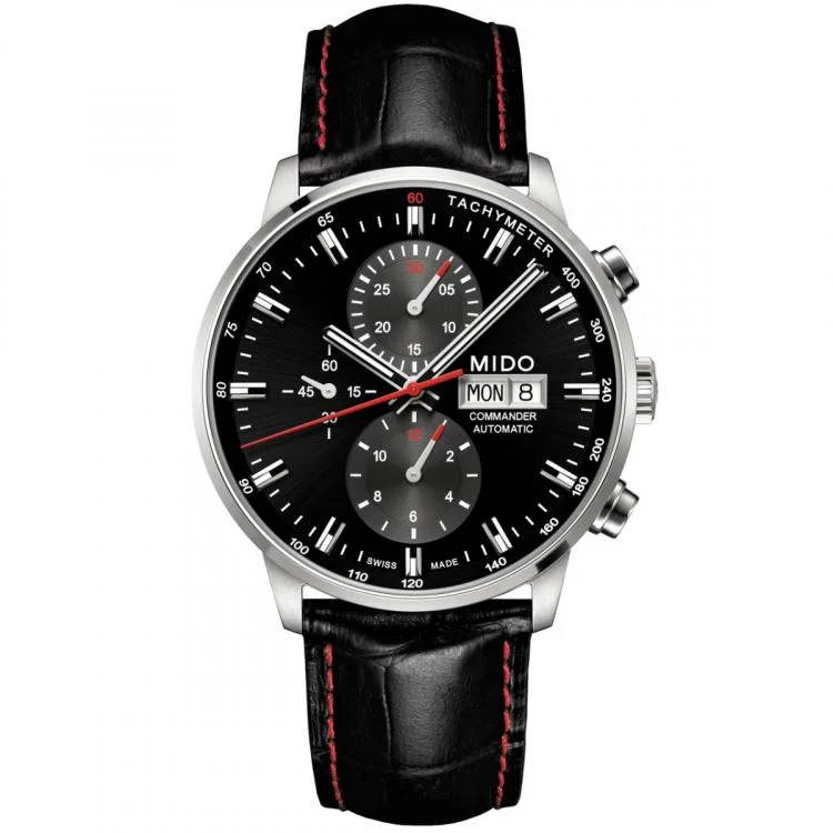 Men's watches with chronograph features for precision timing during sports or activities -MIDO COMMANDER II AUTOMATIC CHRONOGRAPH MEN'S WATCH M016.414.16.051.00