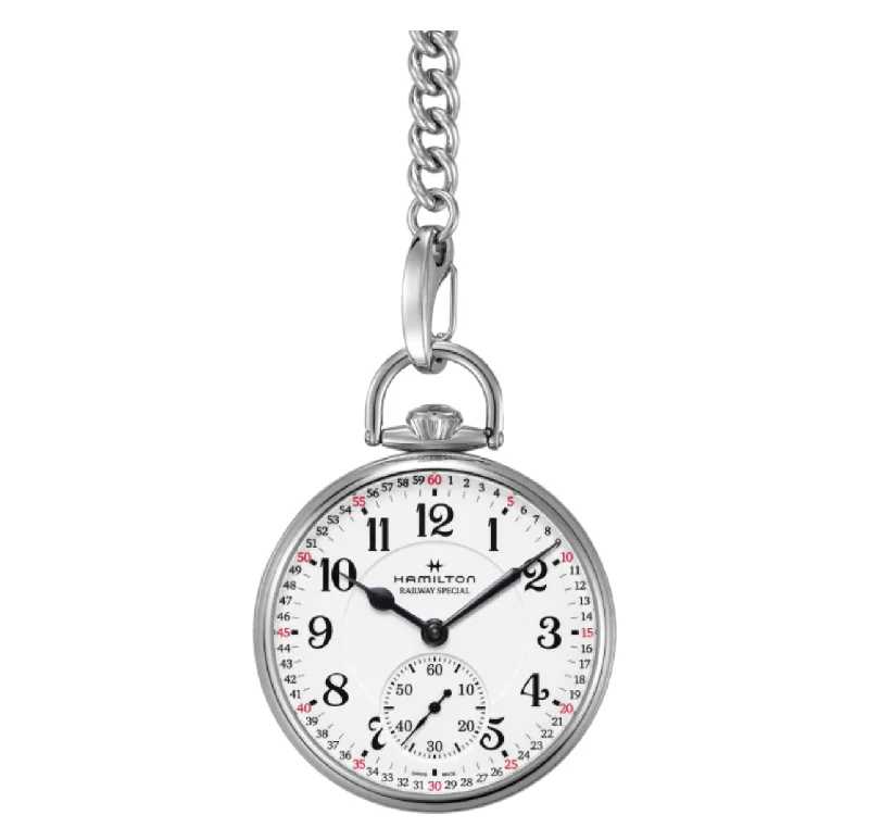 Unique men's watches with multi-colored faces and artistic designs for statement pieces -HAMILTON-AMERICAN CLASSIC RAILROAD POCKET WATCH | LIMITED EDITION Mechanical | 50mm | H40819110