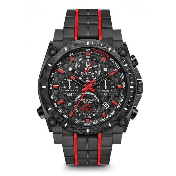 Men's watches with adjustable bands for a custom fit and comfortable wear throughout the day -BULOVA MEN'S PRECISIONIST CHRONOGRAPH WATCH 98B313