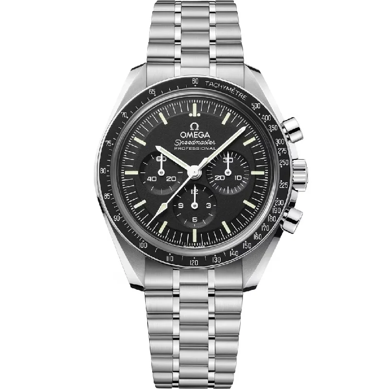 Fashion-forward men's watches with large faces and bold numbers for a strong style statement -OMEGA- SPEEDMASTER
MOONWATCH PROFESSIONAL
42 MM, STEEL ON STEEL 310.30.42.50.01.002