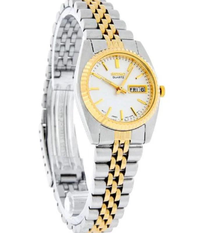 Men's watches with interchangeable bands for customizable and versatile fashion statements -SEIKO Ladies White Dial Stainless Steel Watch SWZ054