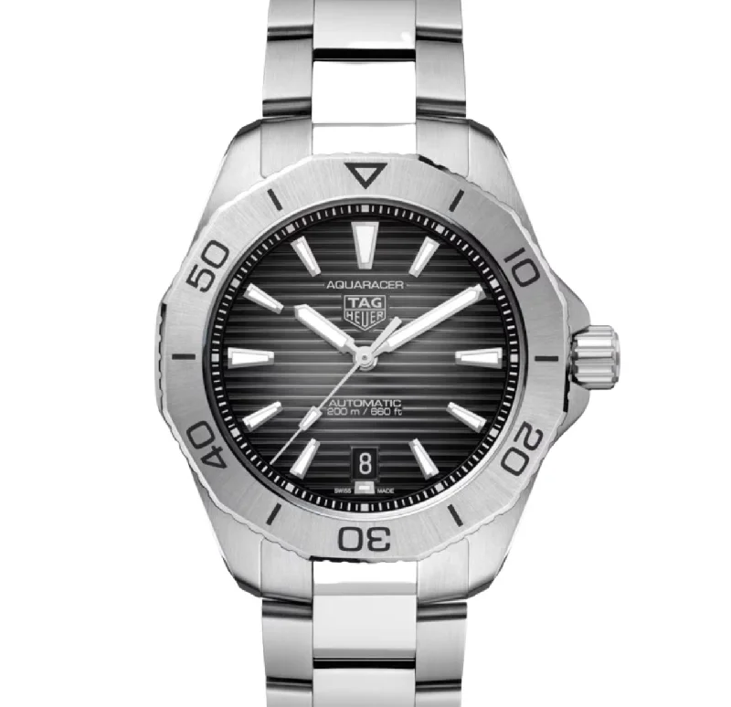 Elegant men's watches with gold-tone bands and classic Roman numerals for luxury appeal -TAG HEUER-AQUARACER PROFESSIONAL 200 DATE Automatic Watch - Diameter 40 mm WBP2110.BA0627