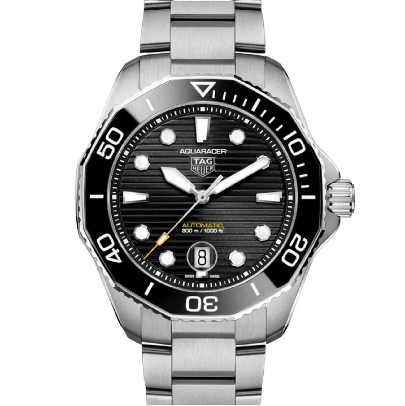 High-end men's watches with sapphire crystal glass for a scratch-resistant and durable finish -TAG HEUER-AQUARACER PROFESSIONAL 300 Automatic Watch - Diameter 43 mm WBP201A.BA0632