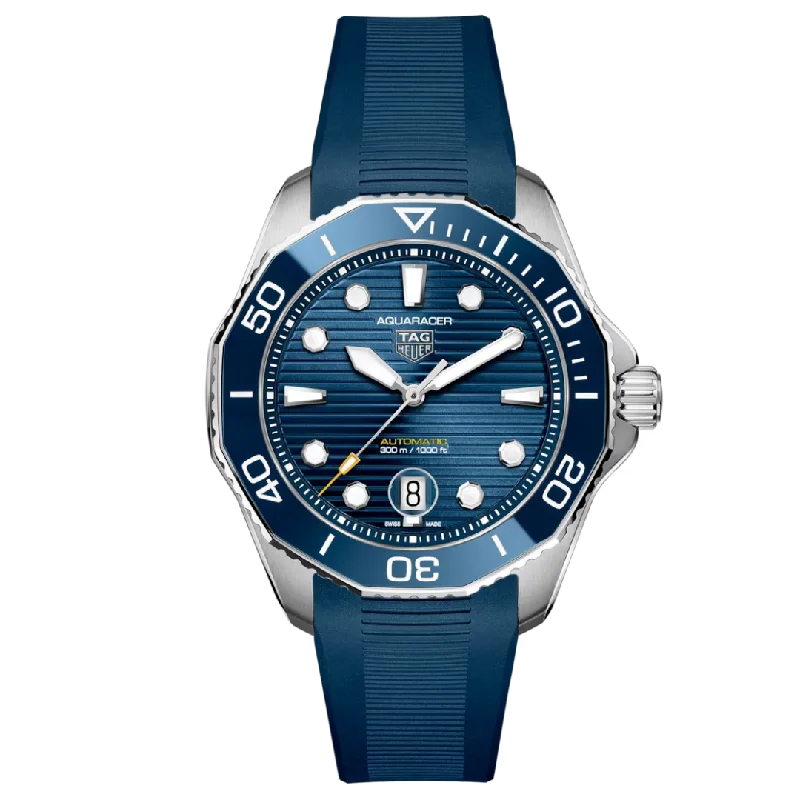 Men's watches with rotating bezels for divers and watch enthusiasts seeking functionality -TAG HEUER-AQUARACER PROFESSIONAL 300 Automatic Watch - Diameter 43 mm WBP201B.FT6198