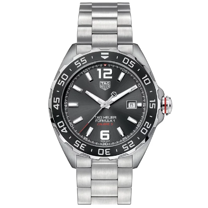 Smart men's watches with fitness tracking features and notifications for tech-savvy users -TAG HEUER-FORMULA 1 Automatic Watch, 43 mm, Steel & Ceramic WAZ2011.BA0842