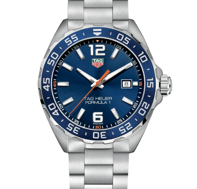 Fashionable men's watches with interchangeable straps for versatility and personalized style -TAG HEUER-FORMULA 1 Quartz Watch, 43 mm, Steel WAZ1010.BA0842