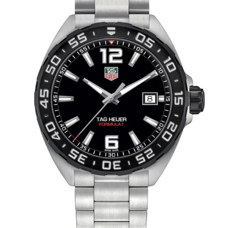 Men's watches with oversized dials and large numerals for bold, attention-grabbing fashion -TAG HEUER-FORMULA 1 Quartz Watch - Diameter 41 mm WAZ1110.BA0875