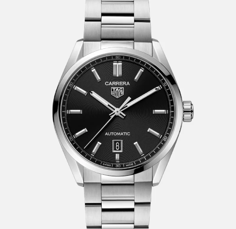 Elegant men's watches with silver-tone bands and understated designs for a timeless appeal -TAG HEUER-CARRERA Automatic Watch - Diameter 39 mm WBN2110.BA0639